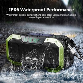 Portable Hand Crank Radio Multifunction IPX6 Waterproof Outdoor Emergency FM Radio BT Speaker with LED Light