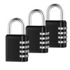 HRLORK Combination Padlock 3 Packs School Locker Lock Outdoor Weatherproof