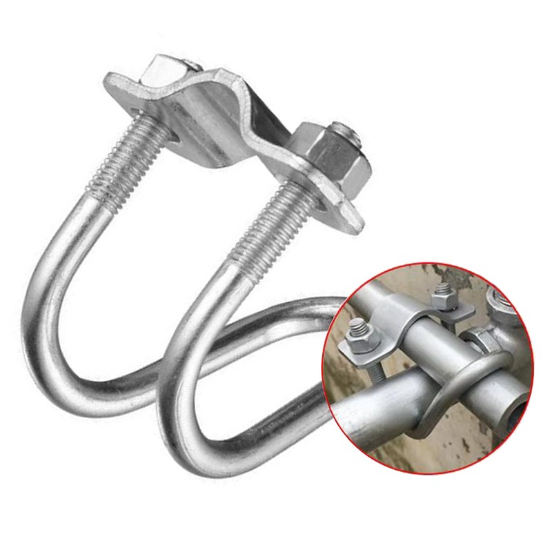Surprecision 2 Pcs Cross-Connector Pipe Clip Galvanized Steel Cross Pipe