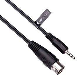 5-DIN MIDI to 3.5mm AUX TRS jack Audio Cable, 5 pin to 3.5mm Stereo Plug compatible with Smartphones, PC notebooks, Amplifiers, HI-FI sound systems, Supports analog sound signal (L/R + mass) 0.5m
