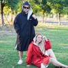 Hiturbo Warm Waterproof Swim Parka: Oversized Hooded Changing Robe -