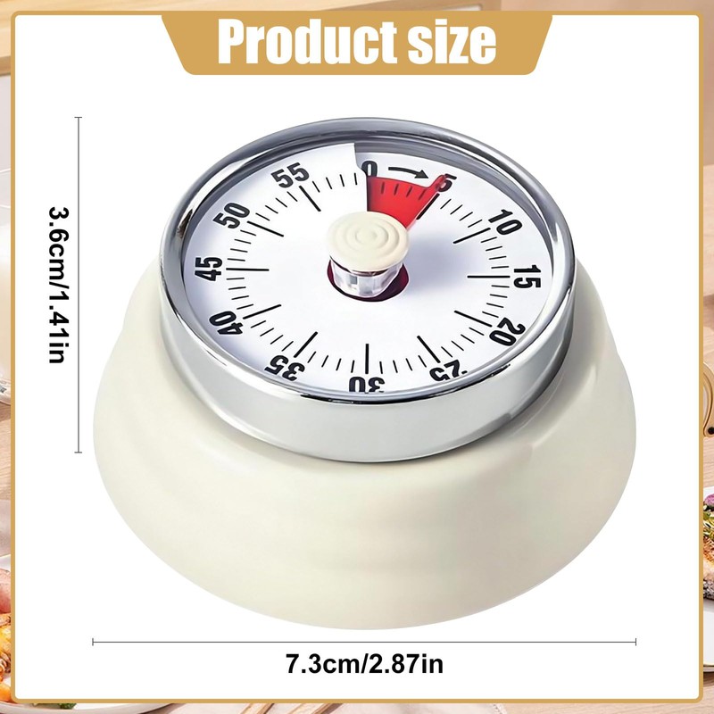 CZAYEFNH Mechanical Kitchen Timer Clock，Kitchen Timer, Classroom Visual Timer，Durable Mechanical