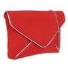 Girly Handbags Metallic Trim Clutch Bag - Red