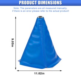 Car Shift Knob Dust Cover – Universal Leather Gear Shifter Boot Sleeve Replacement for Manual & Automatic Cars, Waterproof Dustproof Gear Shift Cover Car Interior Accessory for SUV Truck (Blue)
