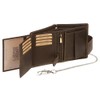 Mens and Ladies Wallet with chrome chain Biker wallet vertical