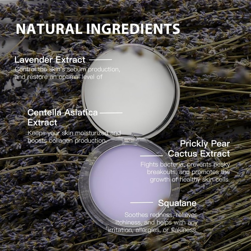 Chillab Polvo Mate de Lavanda Polvo Translúcido para Control de