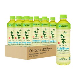 ITO EN Oi Ocha Matcha Green Tea Unsweetened, 16.9 Ounce Bottle (Pack of 12), Sugar Free