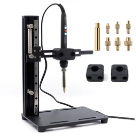 NovelLife Vertical Heat Set Insert Tool Pressing Machine with 60W Soldering Iron M2-M8 Tip Adapter Hot Melt Brass Knurled Nuts Threaded Embedded Insertion for 3D Printed Parts