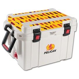 MightySkins Skin Compatible with Pelican 35 qt Cooler Lid – Feathers | Protective, Durable, and Unique Vinyl Decal wrap Cover | Easy to Apply, Remove, and Change Styles | Made in The USA