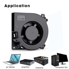 GDSTIME 120mm Blower Fan 120 x 32mm Cooling Blower Fan 120mm Turbo Case Fan 12V Centrifugal Fan 3000 RPM Brushless Cooling Fan For Inflatables BBQ DIY Ventilation Exhaust Fan Replacement