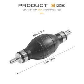Flaconi 2PCS Car Fuel Pump,Marine Squeeze Bulb Pump,Primer Bulb Fuel Pump Replacement,Rubber Fuel Primer Pump,Suitable for Cars,Motorcycles and Other Fuel Systems