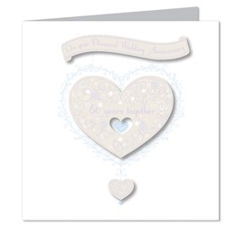 Luxury Handmade Diamond Anniversary card by Talking Pictures