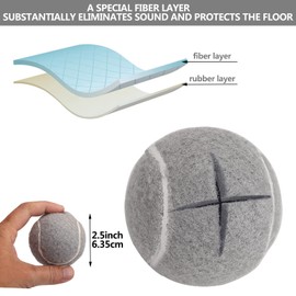 Mloowa Precut Tennis Balls for Walkers 4 Pcs Balls with Precut Opening for Easy Installation,Walker Accessories for Seniors Fit Most Walkers,for Furniture Legs and Floor Protection