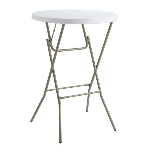 2.63 Foot Bar Height Round Plastic Folding Table, Events Bar