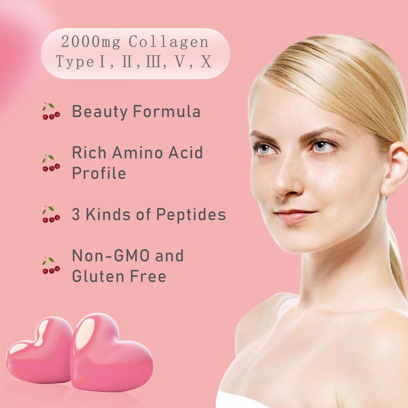 GDMENUTRI Multi Collagen Peptides Powder for Women and Men -