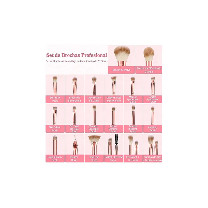 68p Brochas Maquillaje Profesional Y Herramientas Cosméticas