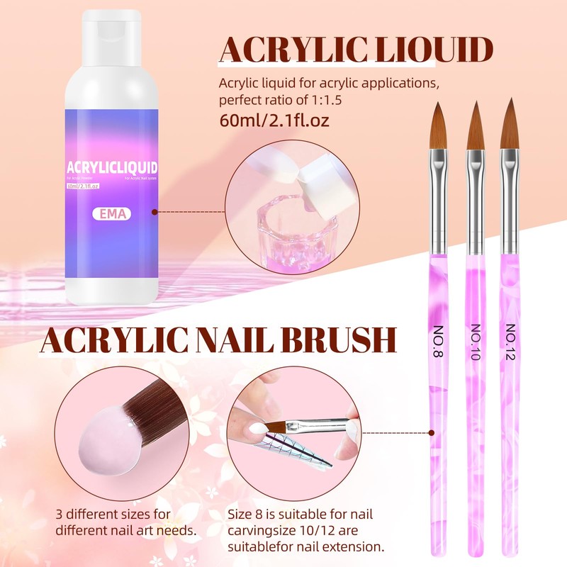 Acrylic Nail Kit with Drill - Complete Starter Set for