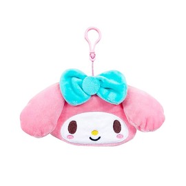 My Melody Cute Soft Pink Plush Coin Wallet Pouch Bag w/Bag Clip