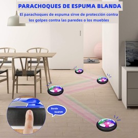 BEAUTY CHOICE Pelota de Fútbol Flotante,Juegos de Futbol,Balón de Fútbol con Cojín de Espuma Blanda y Luces LED, Ideal para Regalos de Actividades de Juegos de Fútbol en Interiores y Exteriores