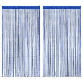 vidaXL String Curtains 2 pcs 100x250 cm Blue