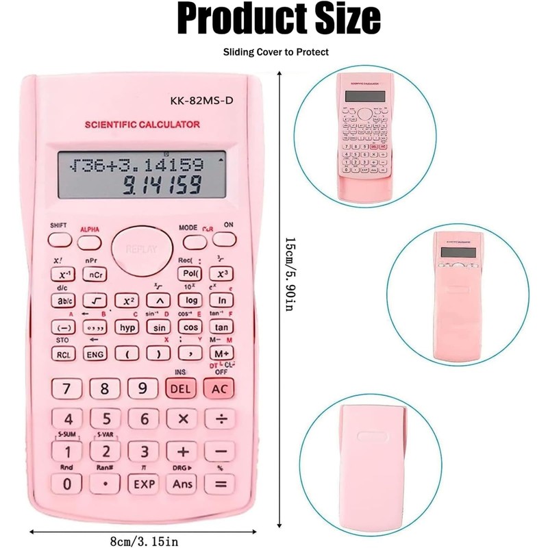 KK-82MS-D Portable Scientific Calculator Engineering Scientific Functional Calculator with 240