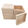 Anktily Unfinished Wooden Crates with Top Lids, 12 x 12