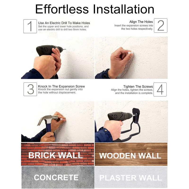 Falezern String Trimmer Hanger Bracket, Garden Lawn Trimmer Wall Mount,