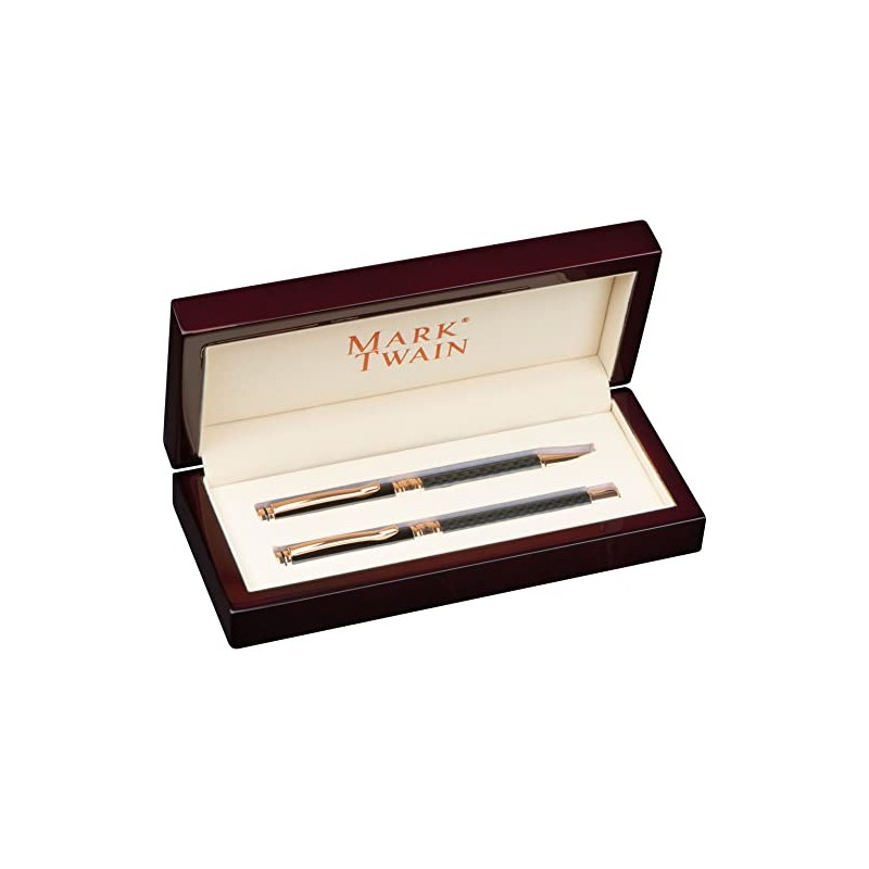 MARK®TWAIN 1261903 Writing Set Twist Ballpoint Pen and Fountain Pen