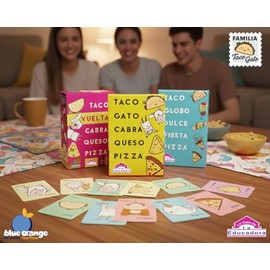Taco, Vuelta, Cabra, Queso, Pizza | Juegos De Mesa Niños 8 Años | Juego De Mesa | Juegos De Cartas | Regalos para Niños| Compatible con Taco Original 