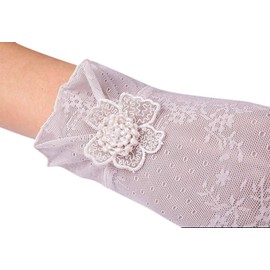 [Euyqs] Elegant Sunscreen Summer Lace Gloves, purple