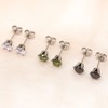 Artskin 3 Pairs Women's Stud Earrings Titanium Hypoallergenic Earrings Cubic