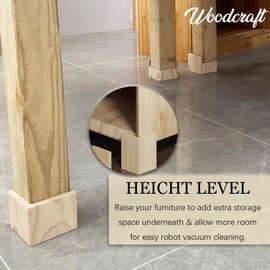 Judy1980 Set of 4 Furniture Risers, Bed Risers, Furniture Risers, Table Raisers, Elephant Base, Bed Riser Made of Wood (Size: 5 x 5 x 10 cm)