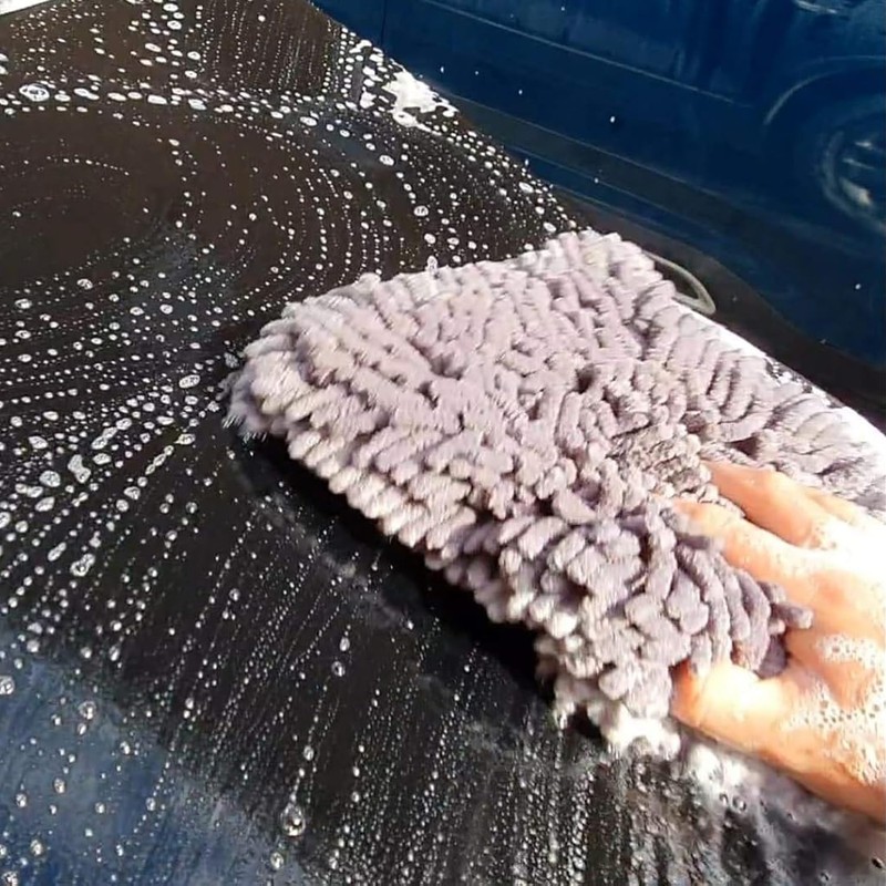 Microfibre Car Wash Pad – Chenille Sponge for Cleaning &