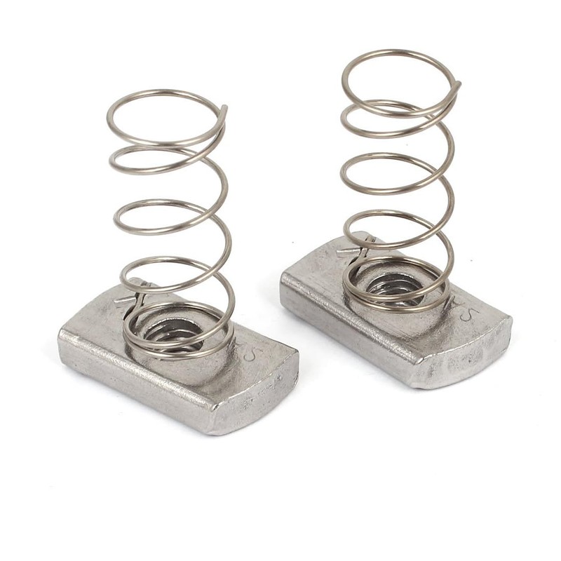 TA-VIGOR 5Pcs M10 304 Stainless Steel Long Spring Channel Nuts,