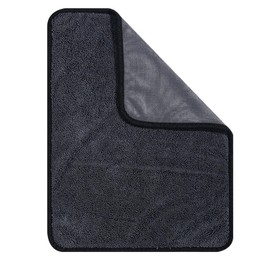 MOZbatte Extra großes Autohandtuch 60 cm x 90 cm, super saugfähiges Mikrofasertuch für Autowäsche, Details, Wachsen, schnell trocknend, kratzfest, aus grauem Polyester (1 Stück)