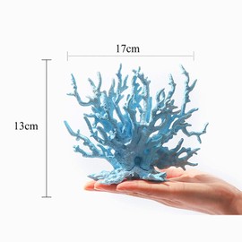Pack of 2 Aquarium Artificial Corals, Coral Fish Tank Decorations, Plastic Coral Plants Landscape Decoration, Aquarium Coral Ornaments for Aquarium Ornament, Fish Tank Landscape Decoration