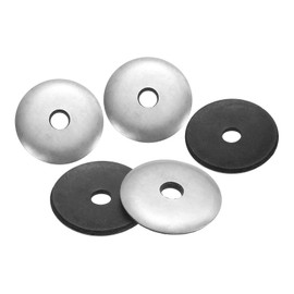sourcing map 100Pcs 7/32" x 1-3/16" Sealing Washers, 304 Stainless Steel EPDM Bonded Neoprene Rubber Washers for Screws Bolts, Silver&Black