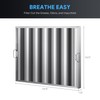 WILPREP Stainless Steel Range Hood Filters, 19.5 x 24.6 Inches