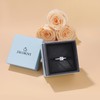 JALOKIVI 1.2CT 925 Sterling Silver Engagement Rings for Women Princess