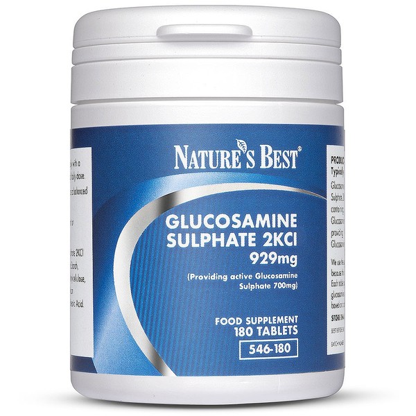 Natures Best Glucosamine Sulphate 2KCI with GlucosaGreen®, Full Strength Formula, 360 TABLETS IN 2 POTS
