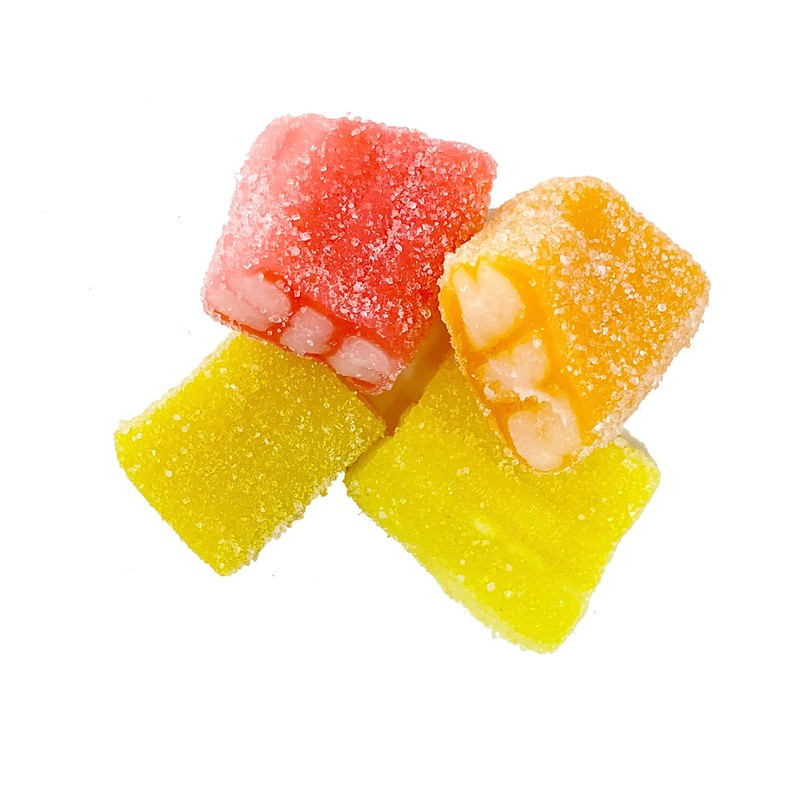 Zweet Sour Brix Rainbow Candy, Sour Rainbow Brix, Licorice Bricks