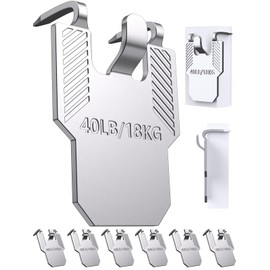 BYSMAH Claw Picture Hooks for Plasterboard, 8 Pack Heavy Duty Drywall Picture Hangers No Nails No Damage Hanging Hooks for Securely Hanging Pictures,Frames,Wall Art,Home Decor(Silver)