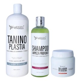 Kit Taninoplastia Silver1l, Sellador 300ml, Shampoo Lp 500ml                                                                                          
