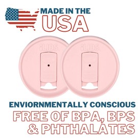 iLIDS Mason Jar Drink Lid, Regular Mouth, Pale Pink, Pack of 2