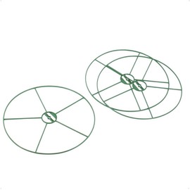 Set of 3 (round, plastic) in green, diameter: 40 cm, plant supports, shrub supports, plant rings, climbing aids, flower support, plant holder