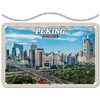 Blechschild mit Kordel 18 x 12 cm Peking China Stadt