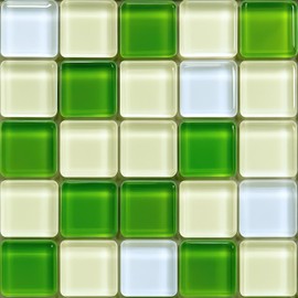 IOHEFY 10PCS 12x12 Inch Peel and Stick Floor Tiles Self Adhesive Vinyl Flooring Tile Green Cream White Glass Removable Decals Bathroom Kitchen Laundry DIY Home Decoration