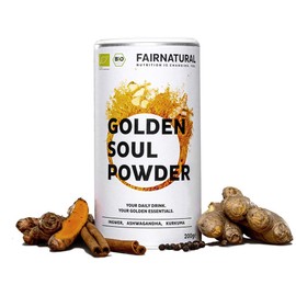 FAIRNATURAL Organic Golden Milk Powder Vegan [200 g] - Golden Milk Powder with Turmeric - Organic Turmeric Powder with Ginger & Other Superfoods - Suitable for Golden Milk Latte - from Germany