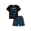 ThePyjamaFactory Brand Boys Emote Legend Dance Gaming Pyjamas Black Blue