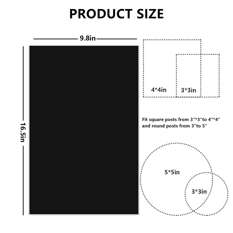 Fence Post Protector for Mailbox, 10 PCS Wood Post Sleeve,